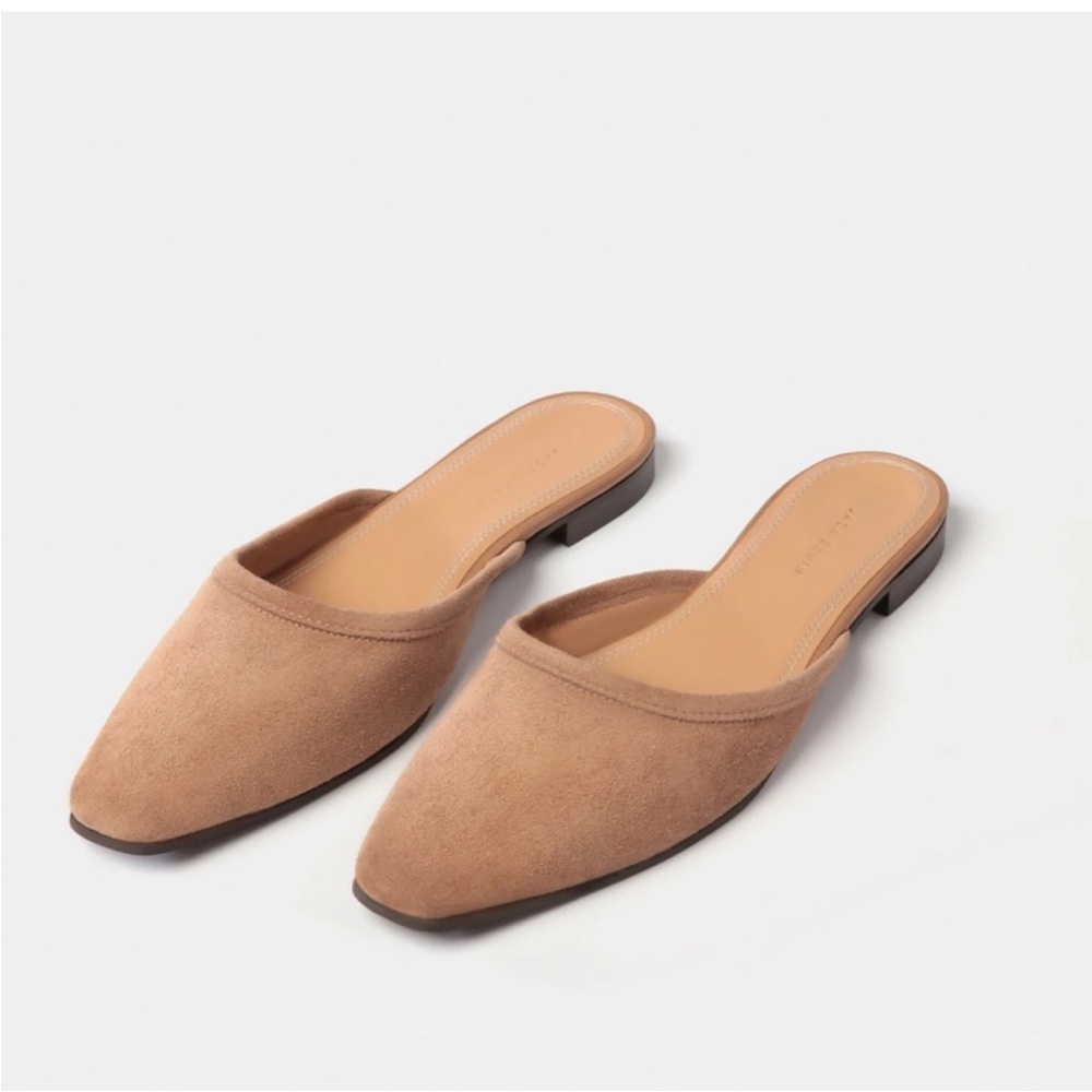 Jack Erwin PAZ MULES Slides  suede leather tan 7.5